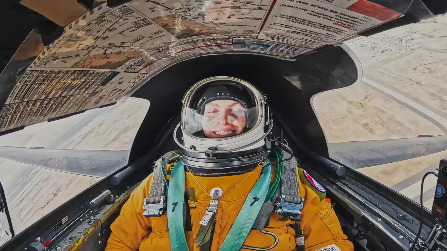 The specialized space suit prevents death once you're up in the air, and is thus an essential part of the process (YouTube/Sam Eckholm)