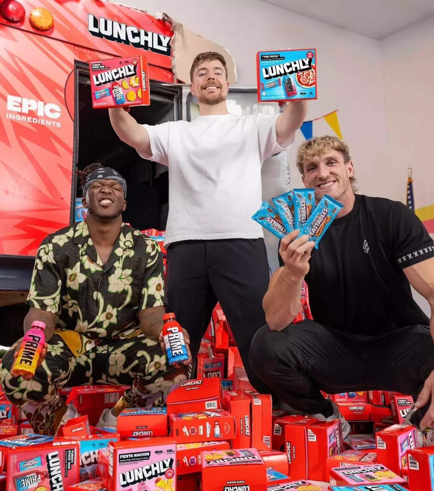 MrBeast, KSI and Logan Paul recently announced the launch of Lunchly but not everyone is happy about it (X/KSI)