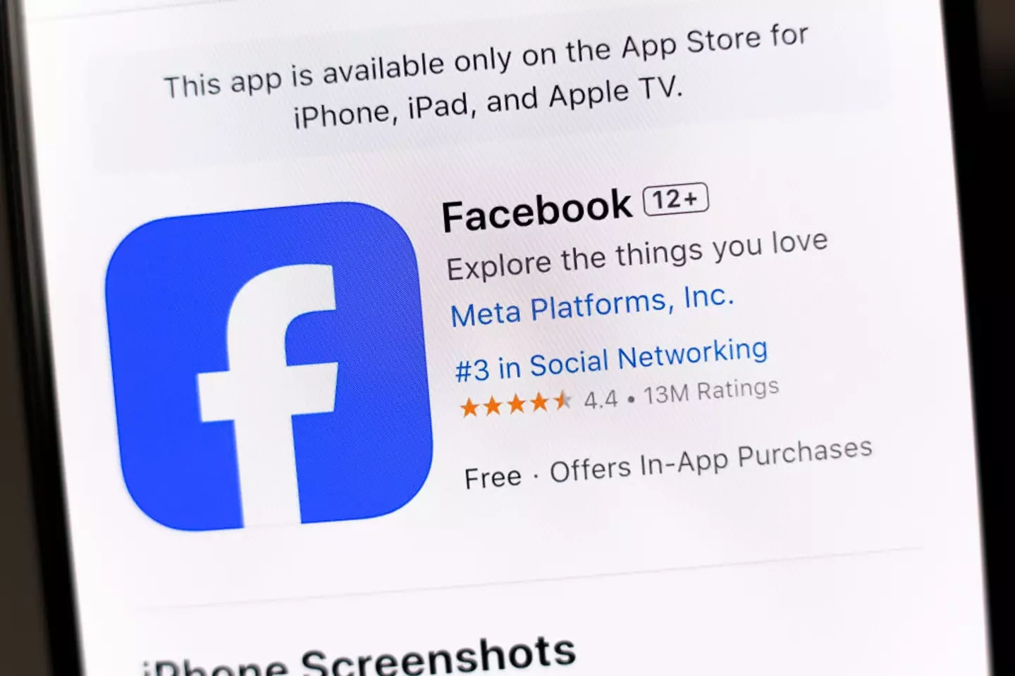 The iconic Facebook logo looks different than normal (Jaque Silva/SOPA Images/LightRocket via Getty Images)