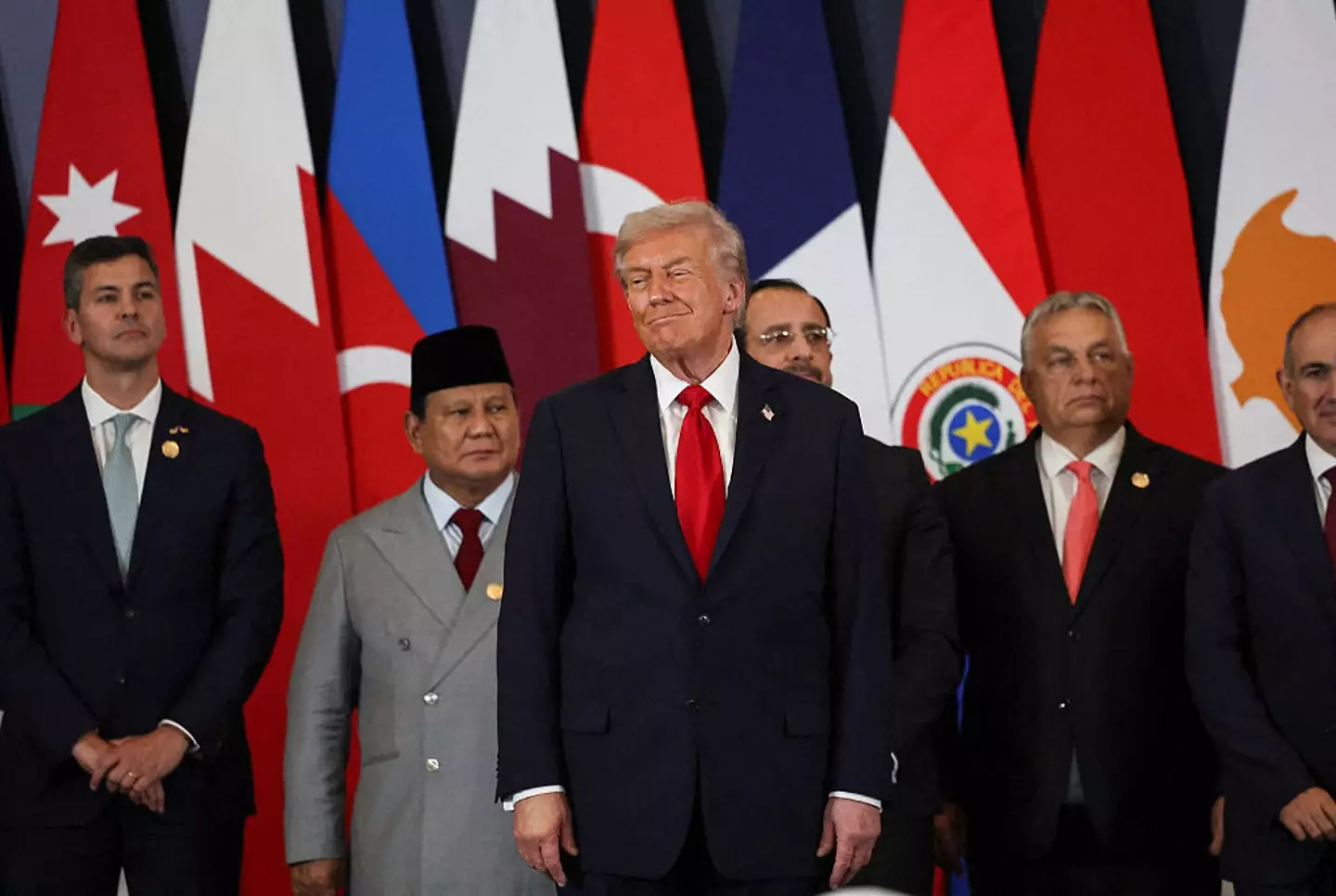 There was another awkward interaction between Trump and Macron (SUZANNE PLUNKETT / Contributor / Getty)