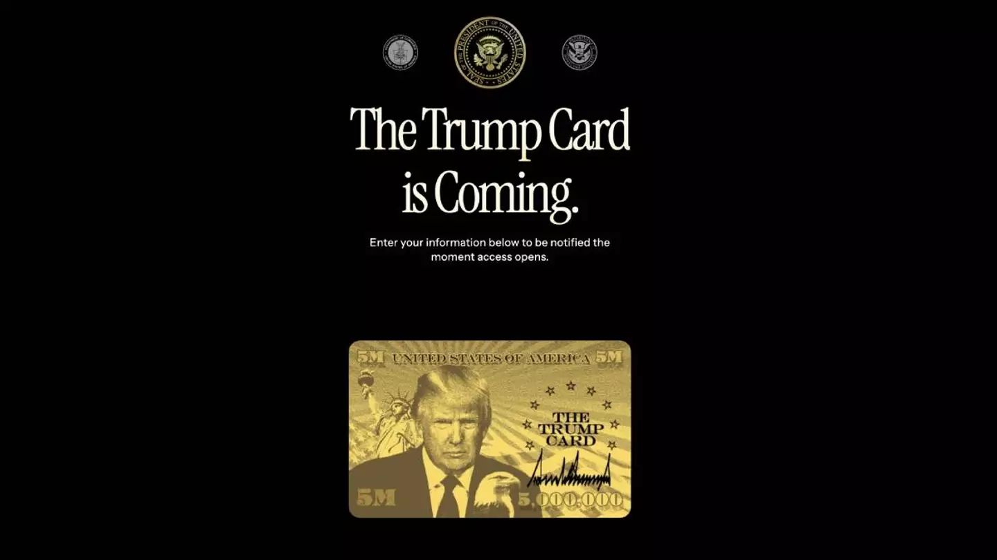 The 'Trump Card' doesn't come cheap (trumpcard.gov)