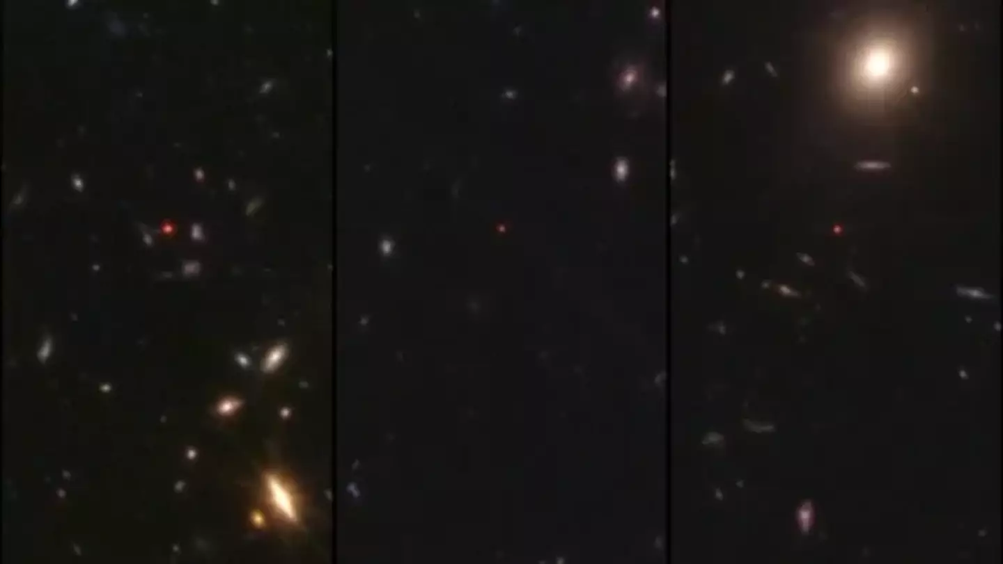 Mysterious red dots have been spotted in images produced by the James Webb Space Telescope (adim Rusakov/CEERS/PRIMER)