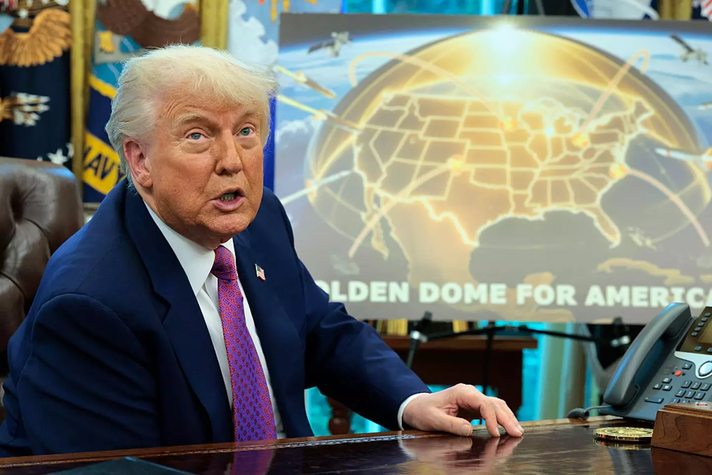 Trump vowed that his Golden Dome will knock all missiles out of the sky (Chip Somodevilla / Getty Images)