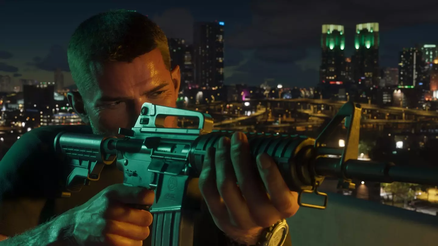 A mistake with Jason's gun in the latest trailer has fans joking that the game is 'unplayable' and 'trash' (Rockstar Games)