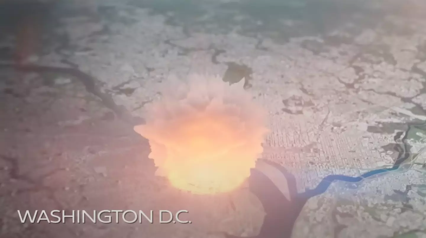 The simulation shows what a nuclear war would look like (YouTube/@futureoflifeinstitute)