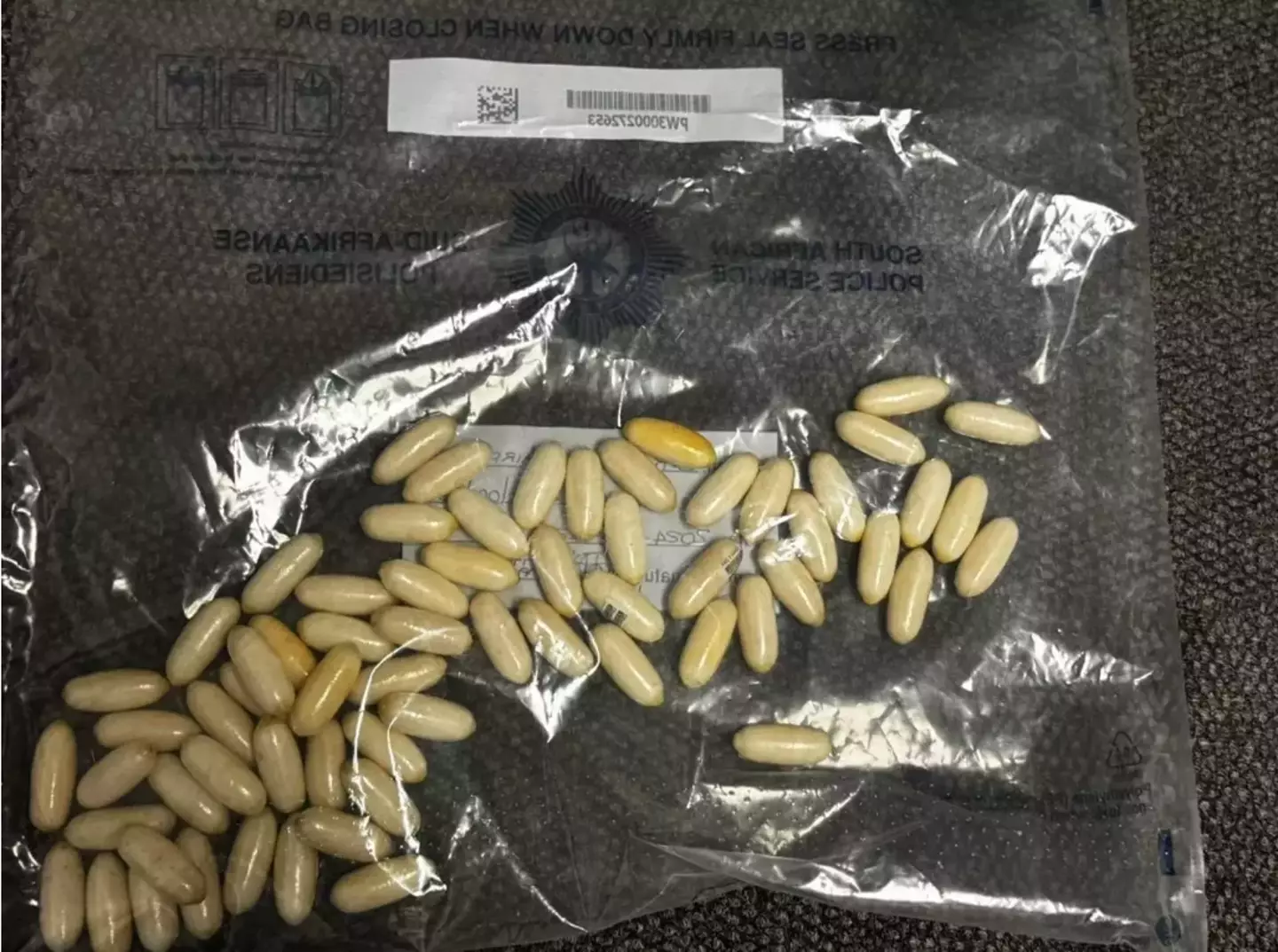 She later had to 'release' the 'bullets' while in police custody (SA Police Services)