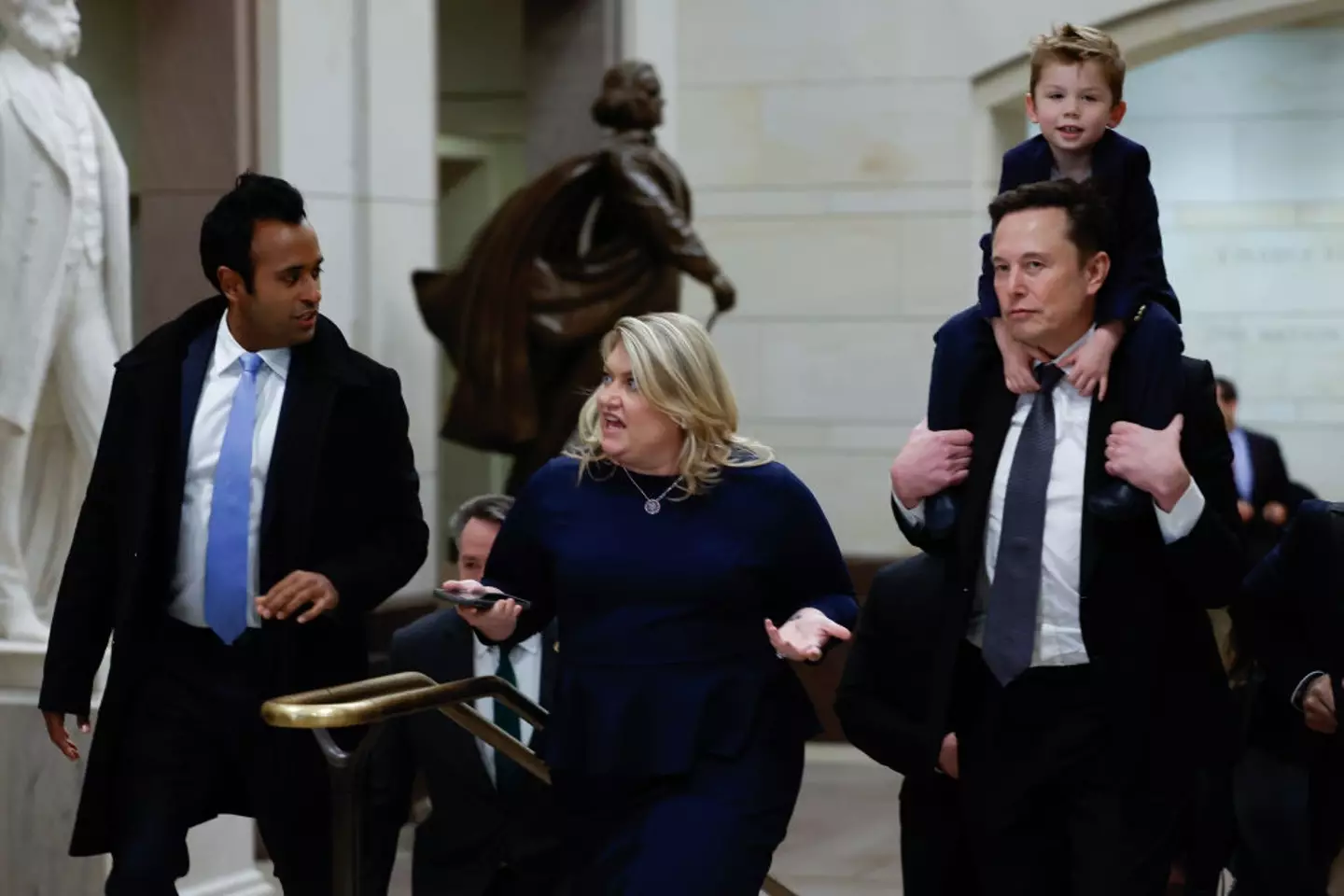 Musk and Ramaswamy have promised major cuts to US funding in the name of efficiency (Anna Moneymaker/Getty Images)