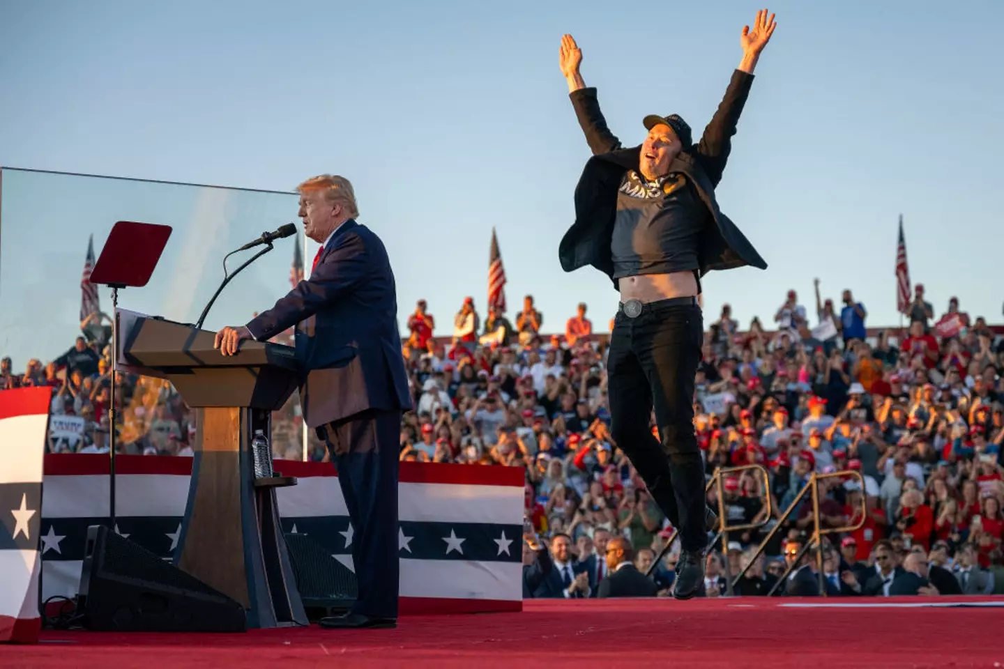 Elon Musk attended Trump's rally over the weekend (JIM WATSON/AFP via Getty Images)