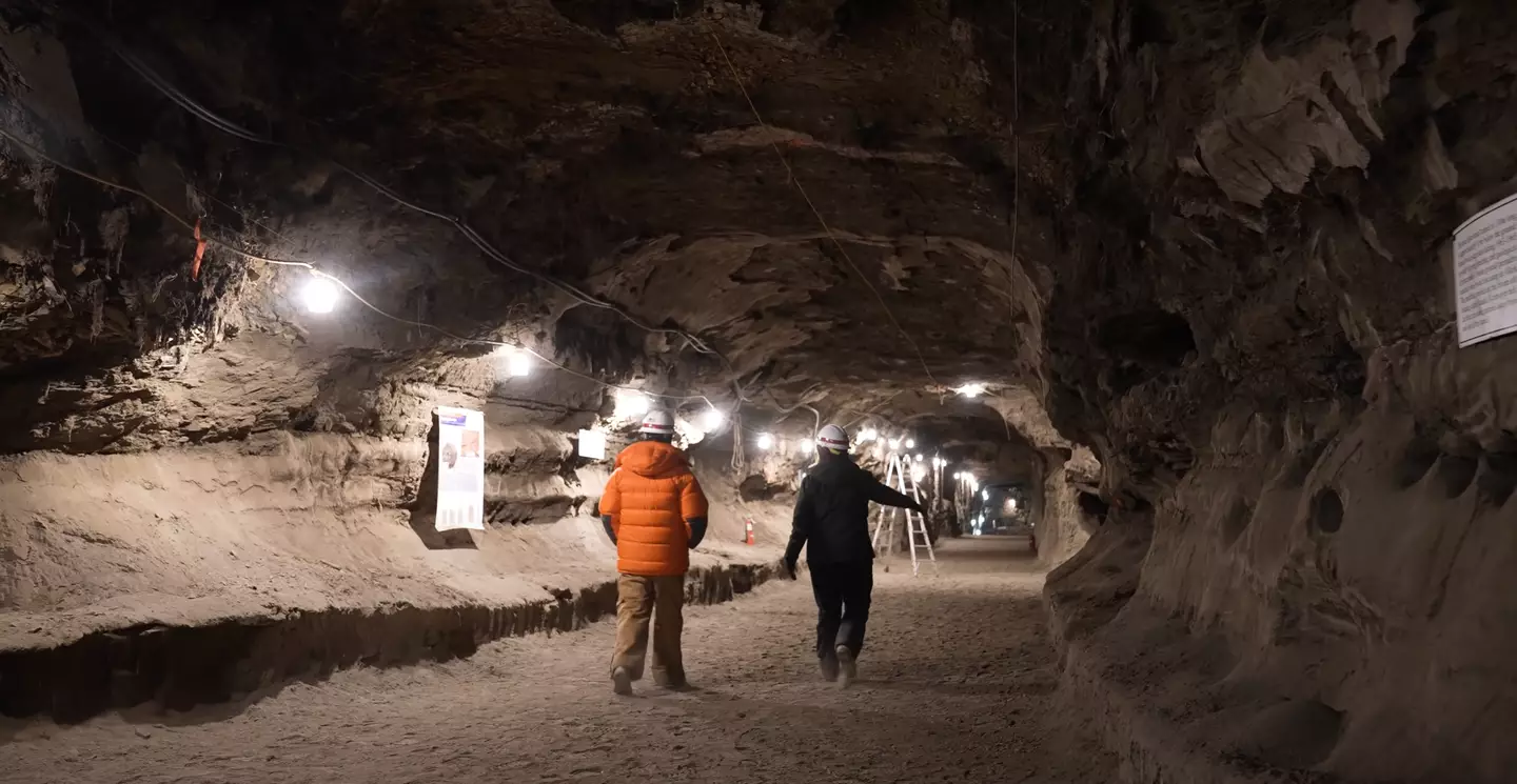 The tunnel is located underground in the Alaskan tundra (YouTube/@physicsgirl)