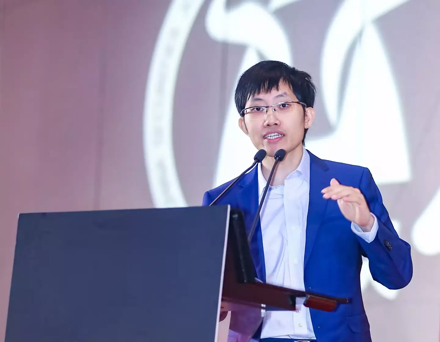 The DeepSeek founder has been seen in public for the first time since wiping a trillion dollars in stocks (VCG/VCG via Getty Images)