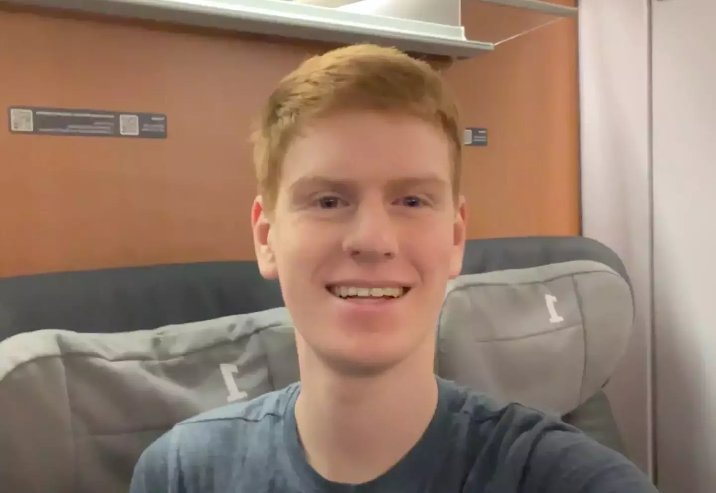 German teenager Lasse Stolley first started living on trains in August 2022. (Lasse Stolley)
