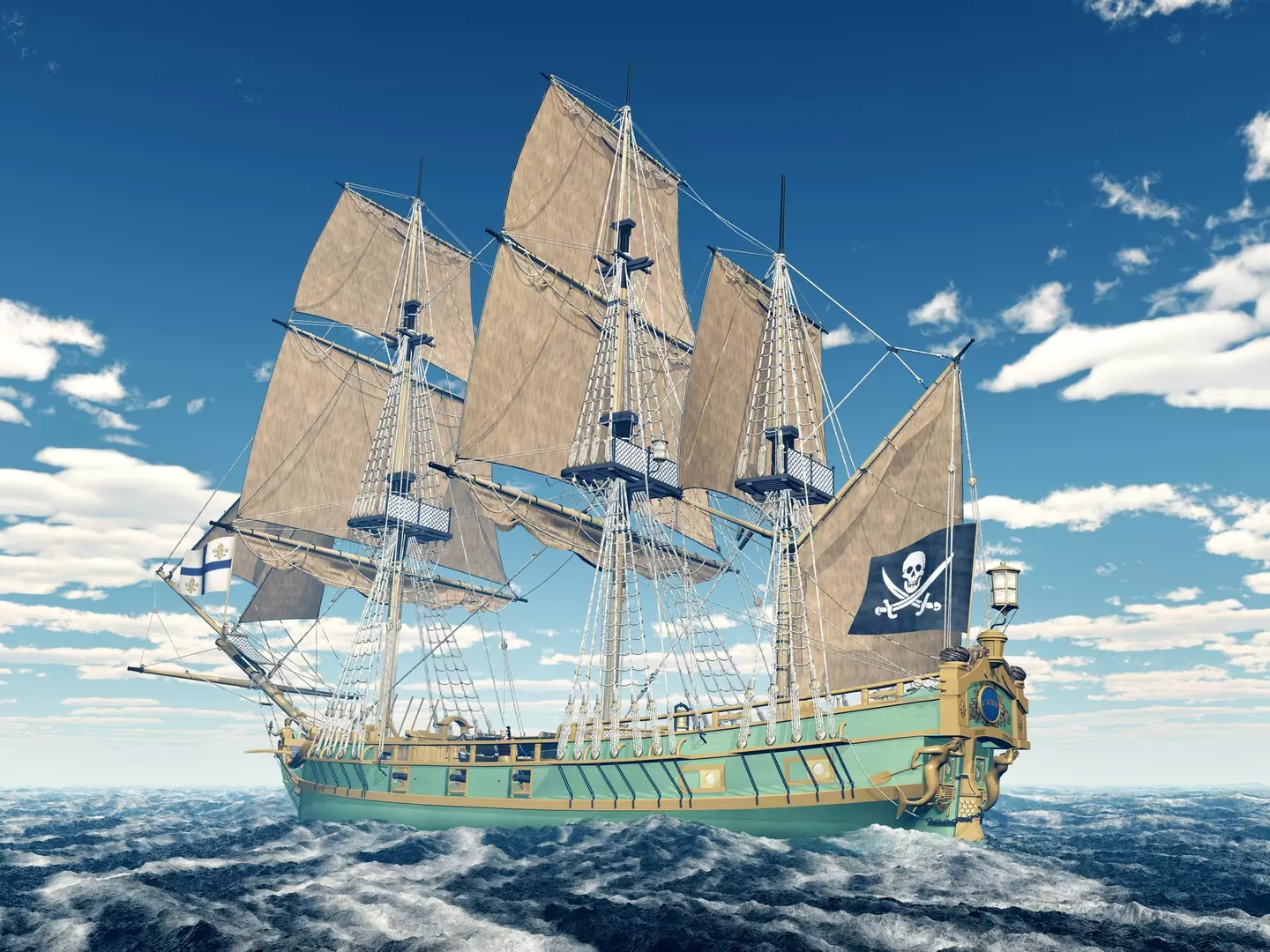 It's thought the ship might have been attacked by the infamous French pirate, Oliver 'The Buzzard' Levasseur (MR1805/Getty Images)