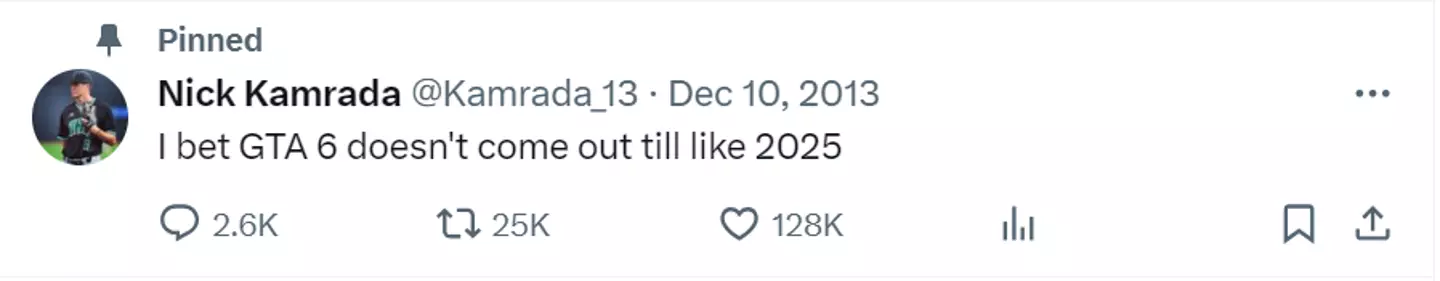 Nick Kamrada's post on X, formerly Twitter, in 2013.
