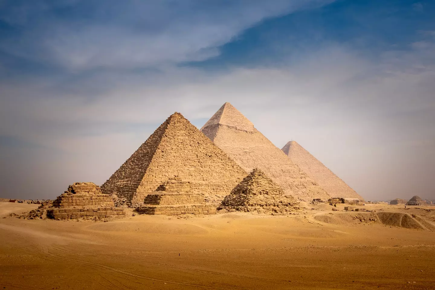 The Great Pyramids of Giza were built around 4,500 years ago (Kitti Boonnitrod / Getty)