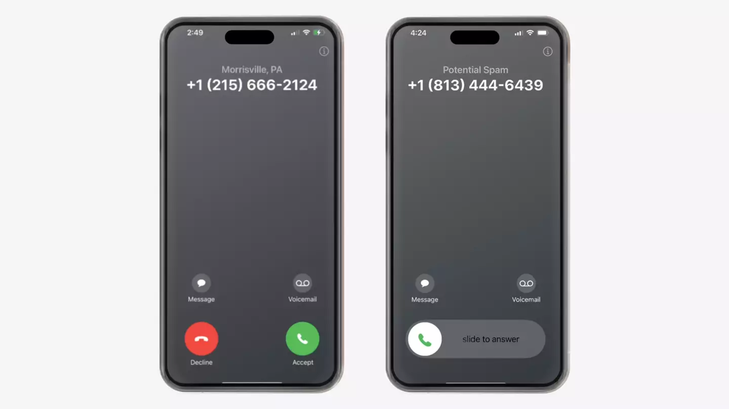 When receiving a call on iPhone, there are two different display options (YouTube/@AppleExplained)