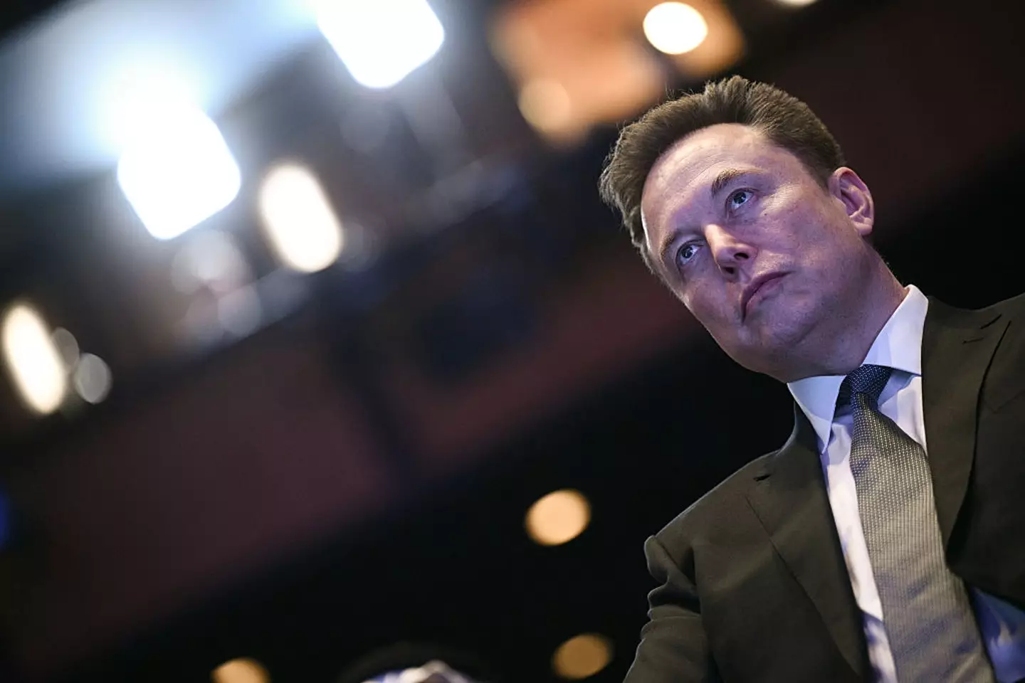 Musk was asked about the possibility of aliens (BRENDAN SMIALOWSKI/Contributor/Getty)