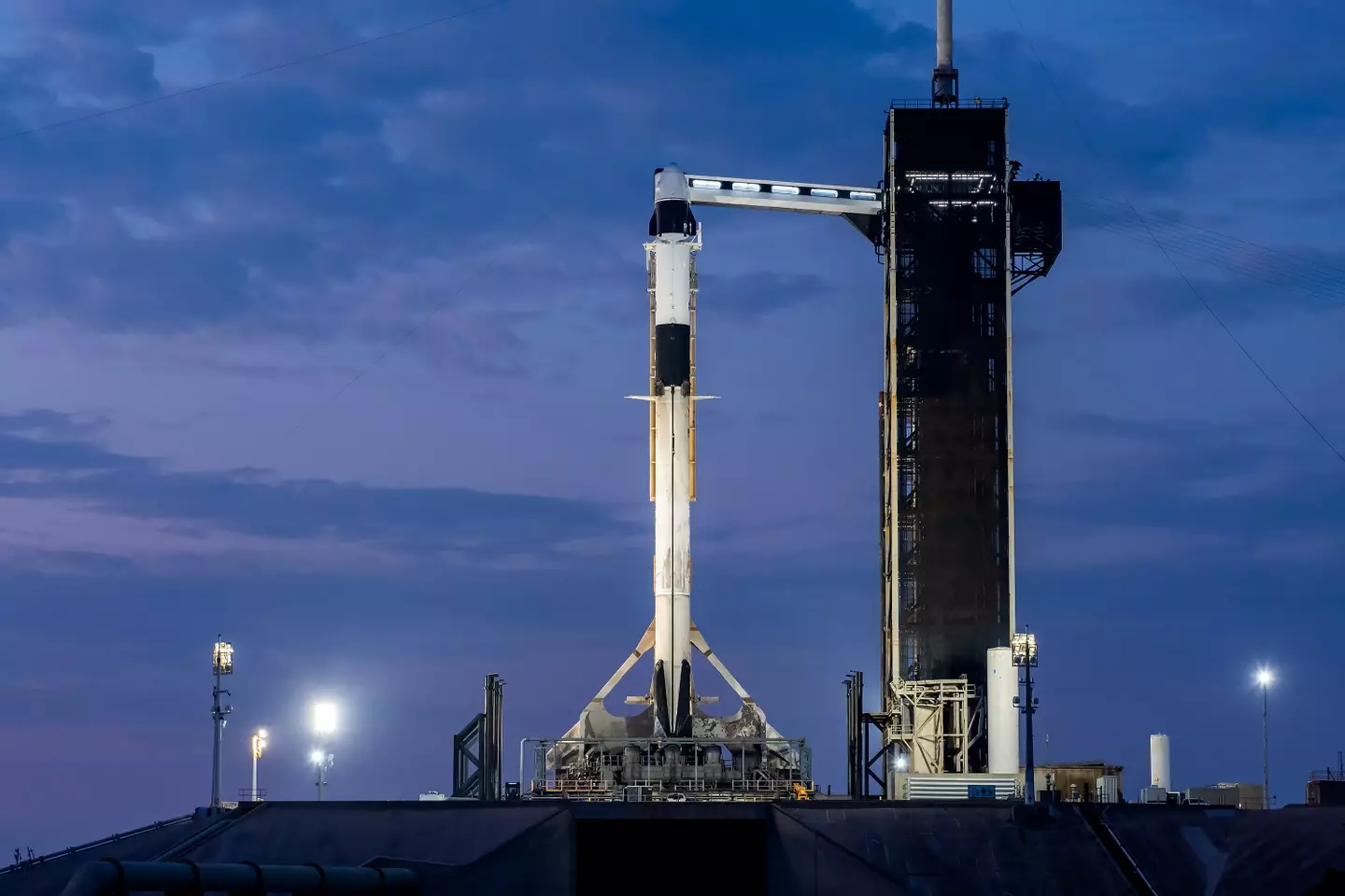 The Falcon 9 launch was aborted at the last minute due to issues with the landing pad (X/@SpaceX)