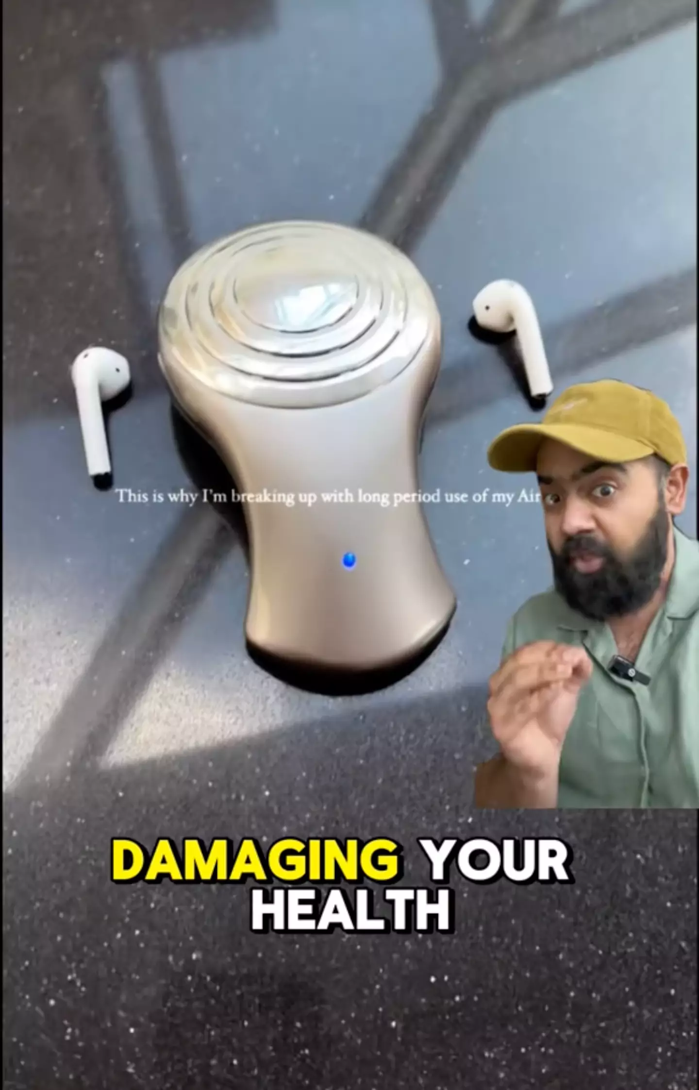The doctor explained the effects of wireless earbuds (TikTok/@dr.karanr)