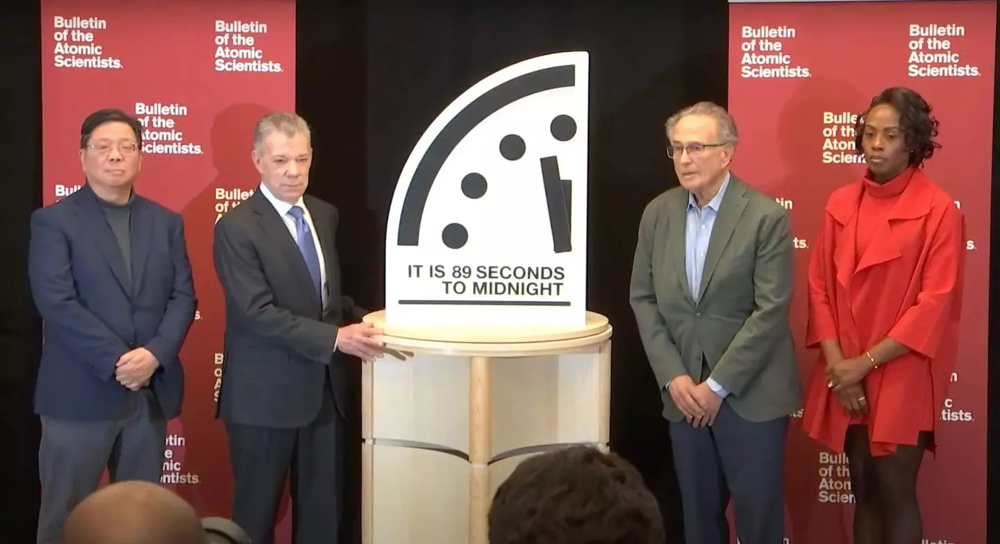 The Doomsday Clock now sits at 89 seconds to midnight (YouTube / Bulletin of the Atomic Scientists)
