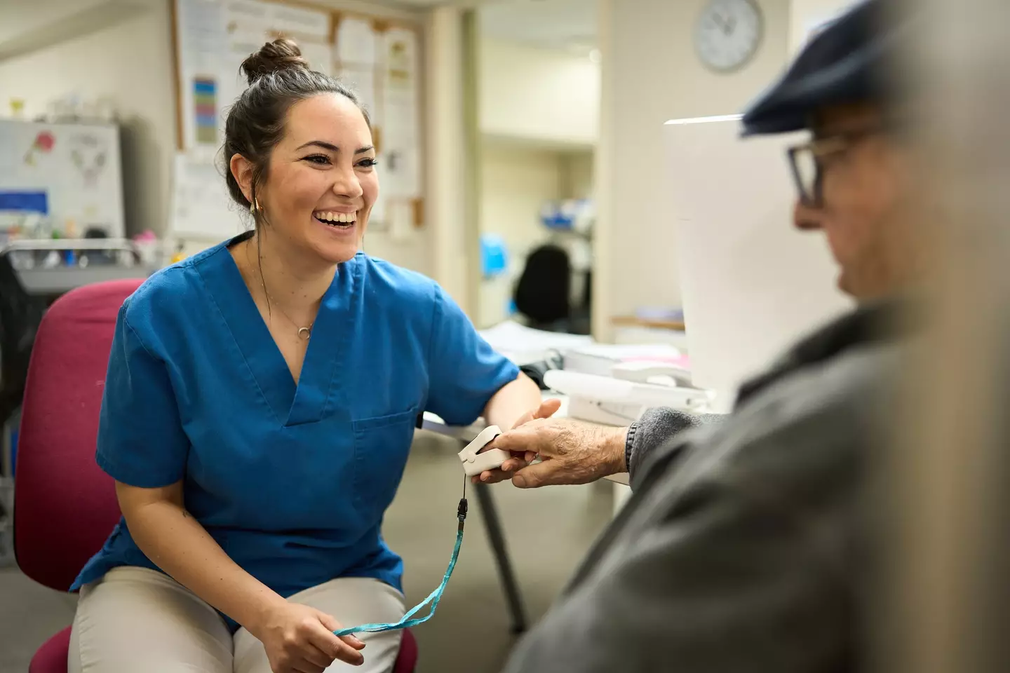 Hassabis emphasizes the 'humanistic' element of nursing that will protect it from AI in the future (Getty Stock)