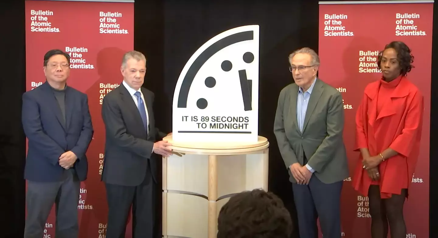 The clock is now set to 89 seconds to midnight (Youtube/@BulletinAtomic)