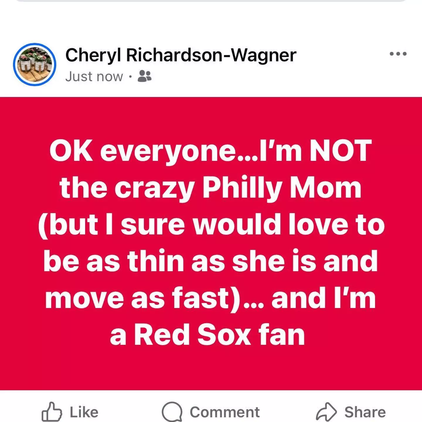 Cheryl Richardson-Wagner reiterates that she isn't Phillies Karen (Facebook / Cheryl Richardson-Wagner)