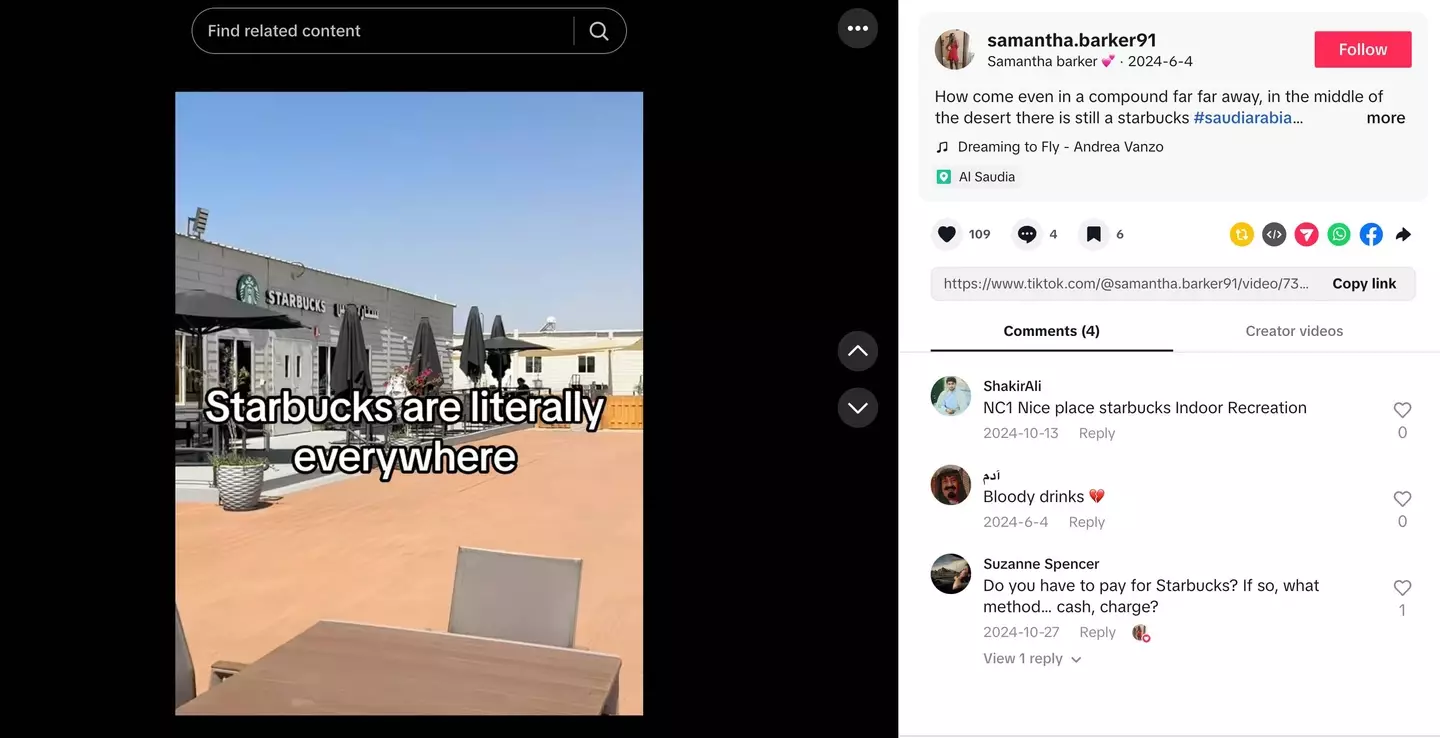 Barker gives us a peek at what NEOM life is like (TikTok Samantha Barker)