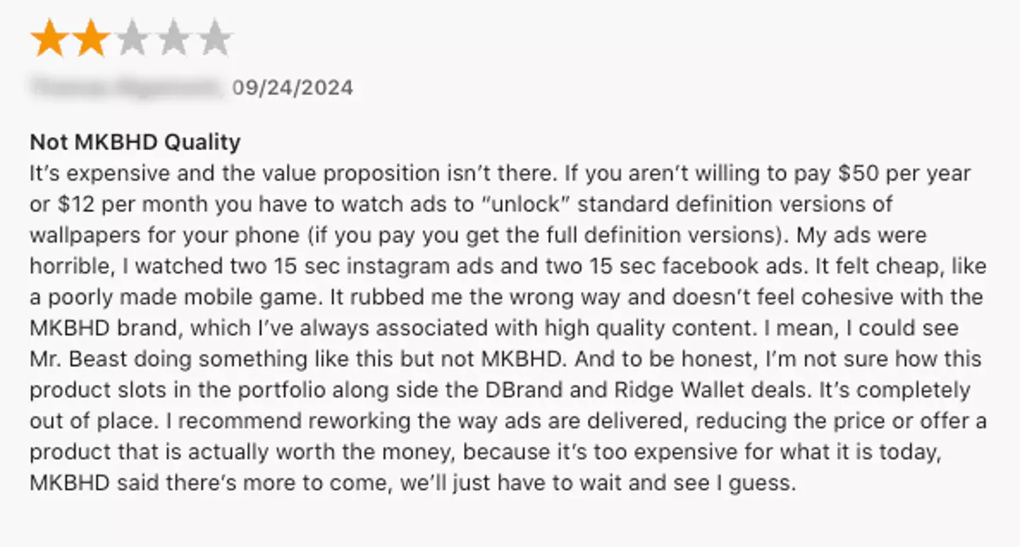 Reviewers were not kind (Apple)