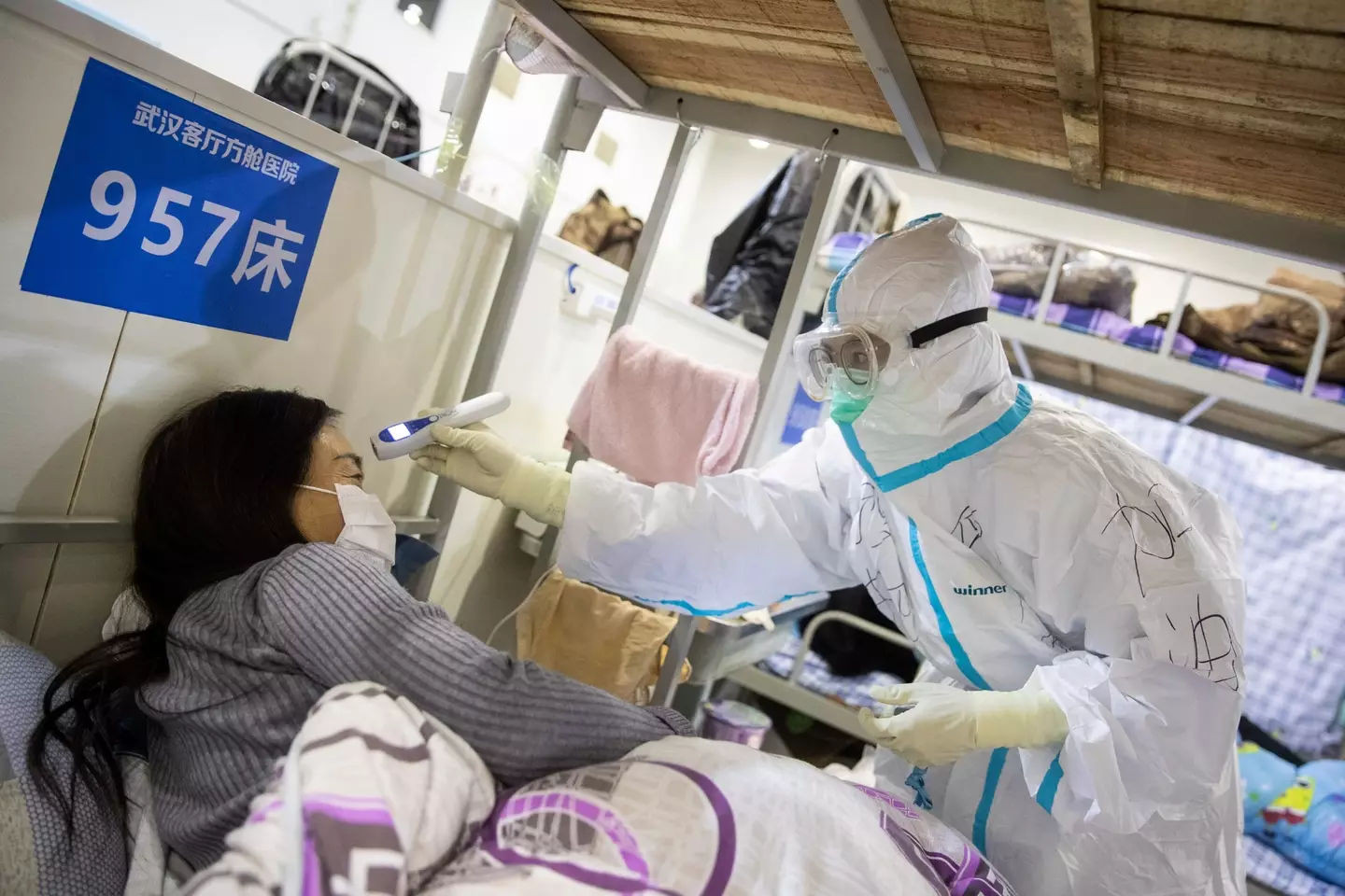The Chinese government claims that it being used as a 'scapegoat' for Covid (STR/AFP via Getty Images)
