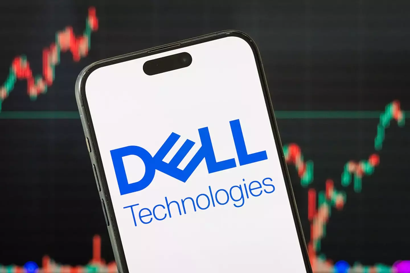 Dell Technologies' logo on a smartphone (Getty Images)