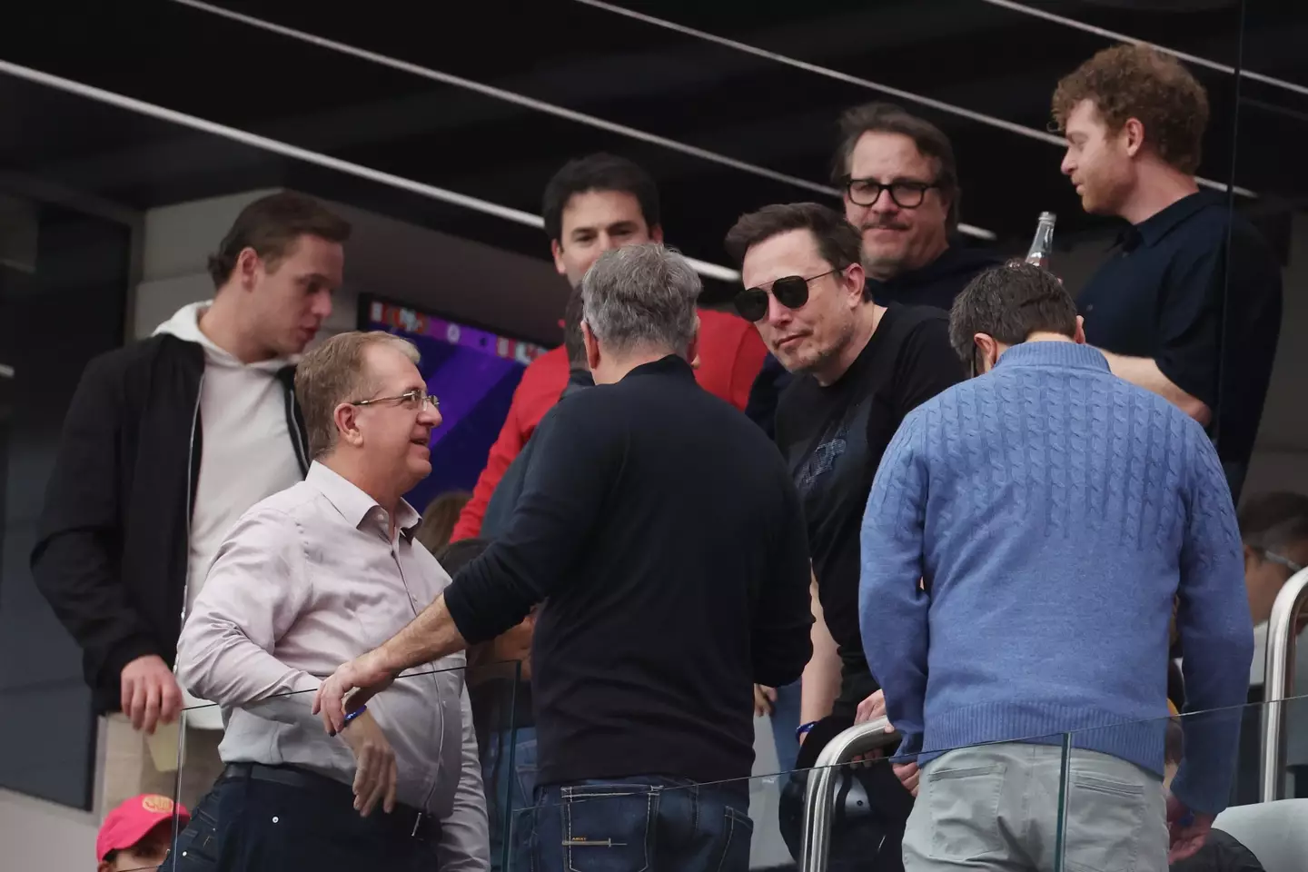 Elon Musk at the Super Bowl.