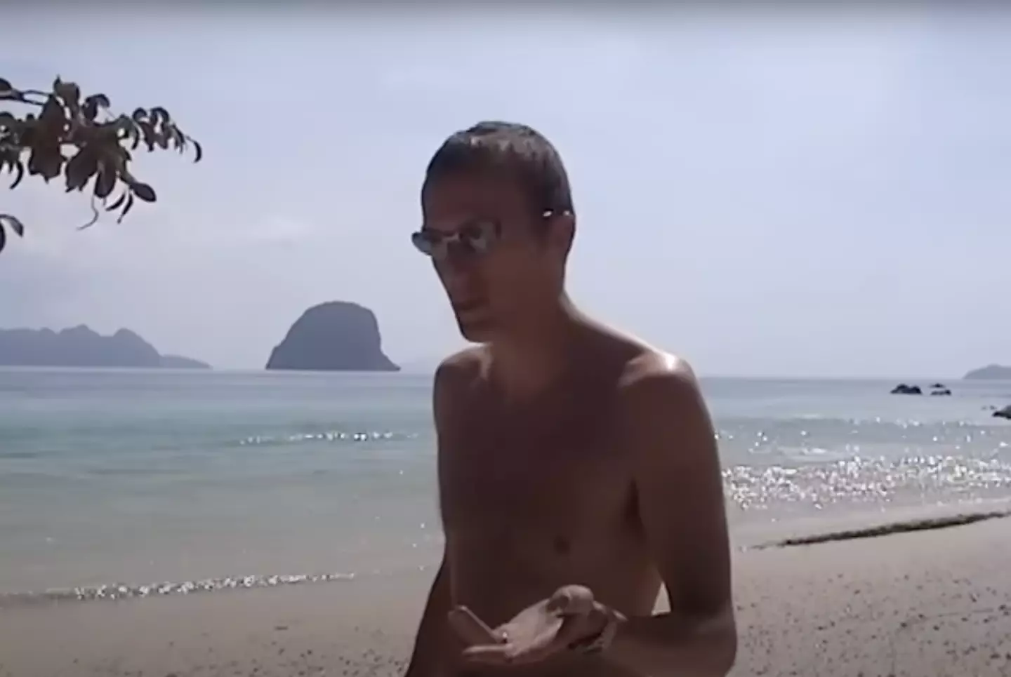 The video shows the first small waves that would become the deadly tsunami (YouTube/@JulianHadden1)