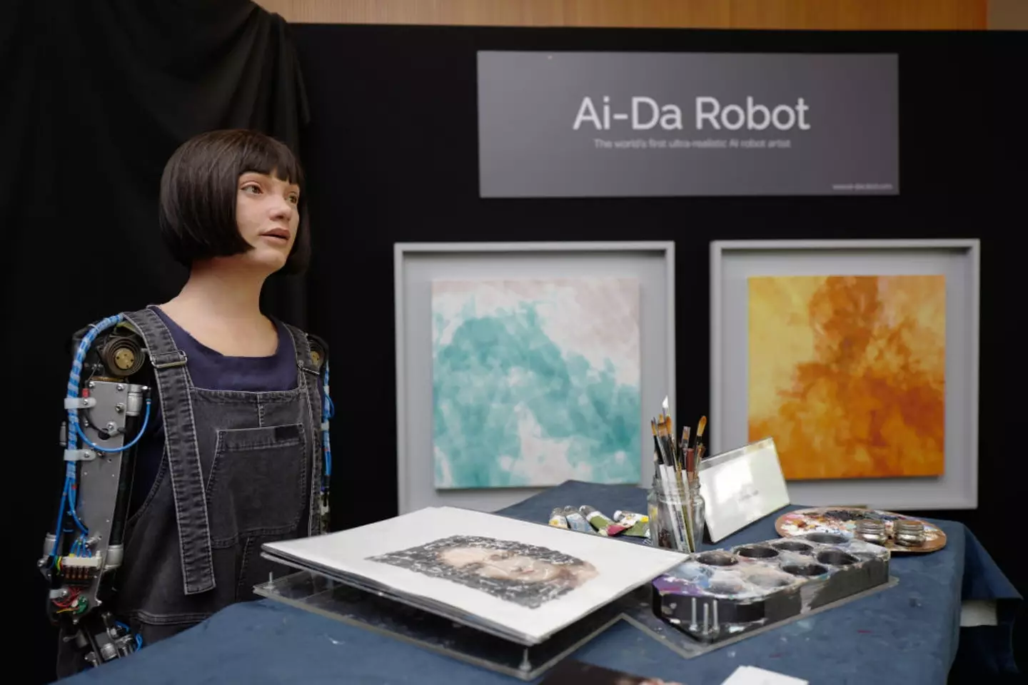 Ai-Da has a history of artistic endeavors (Johannes Simon/Getty Images)