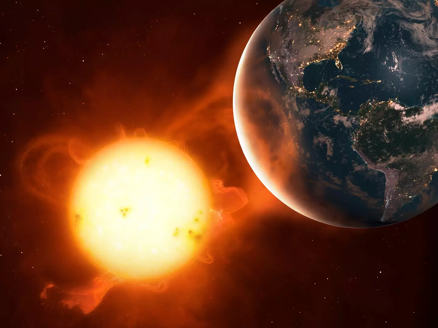 The global economy could be hit by over $2.4 trillion in the event of a solar storm (Getty Stock)