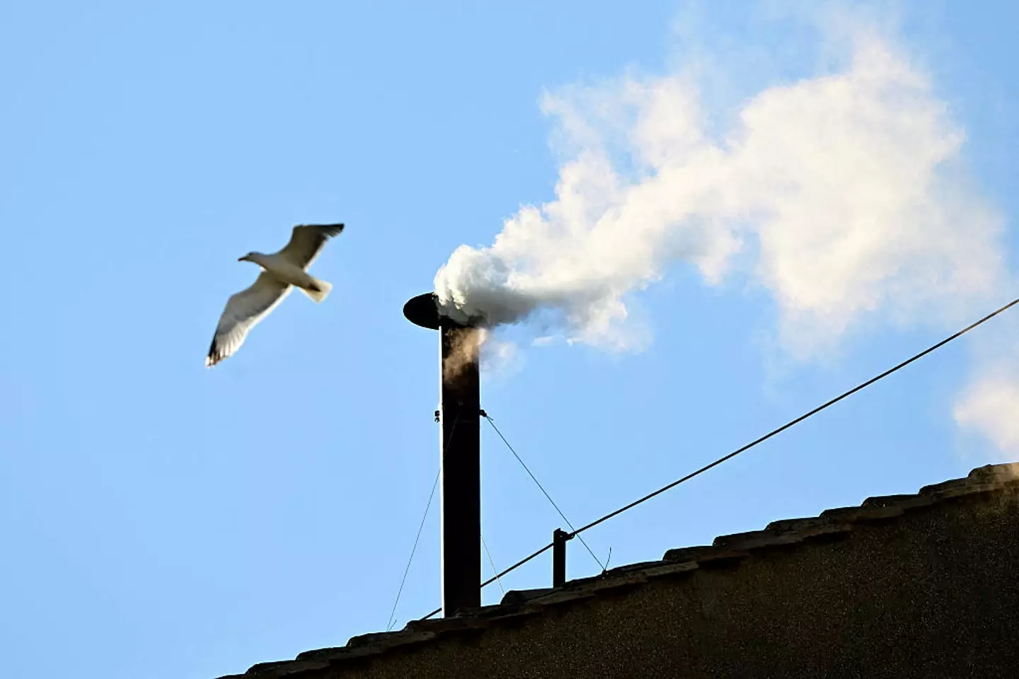 The sight of white smoke from the Sistine Chapel is usually a symbol of hope and unity. (TIZIANA FABI/Contributor/Getty)