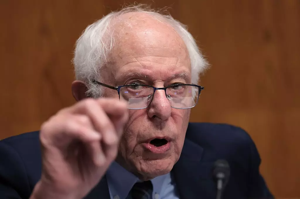 Sanders believes the government should put people before profits when it comes to the threat of AI (Kayla Bartkowski/Getty Images)