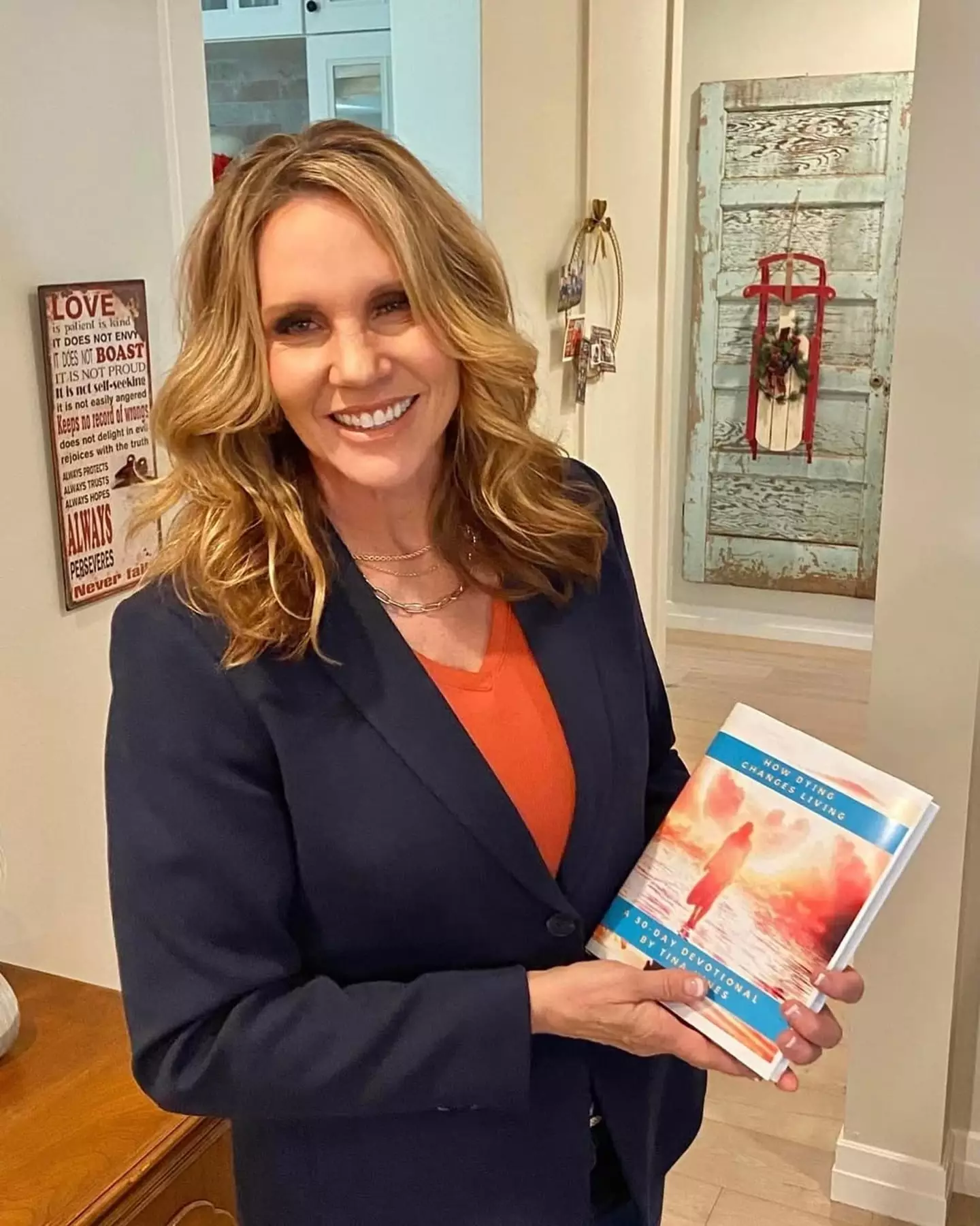 Tina Hines has since written a book about her experience of being brought back to life (Instagram/@madiejohnson)