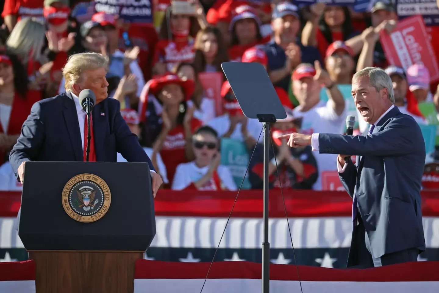 Farage has remained a close ally of Trump for many years (Chip Somodevilla/Getty Images)