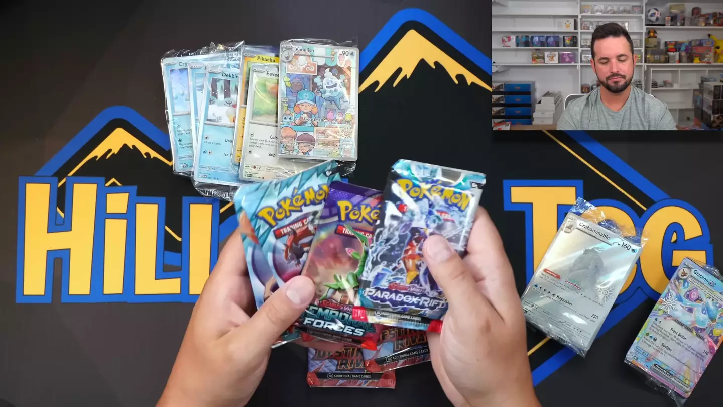 The booster packs alone make the Pokemon Holiday Calender a worthwhile purchase in 2025 (YouTube/Hill Top TCG)