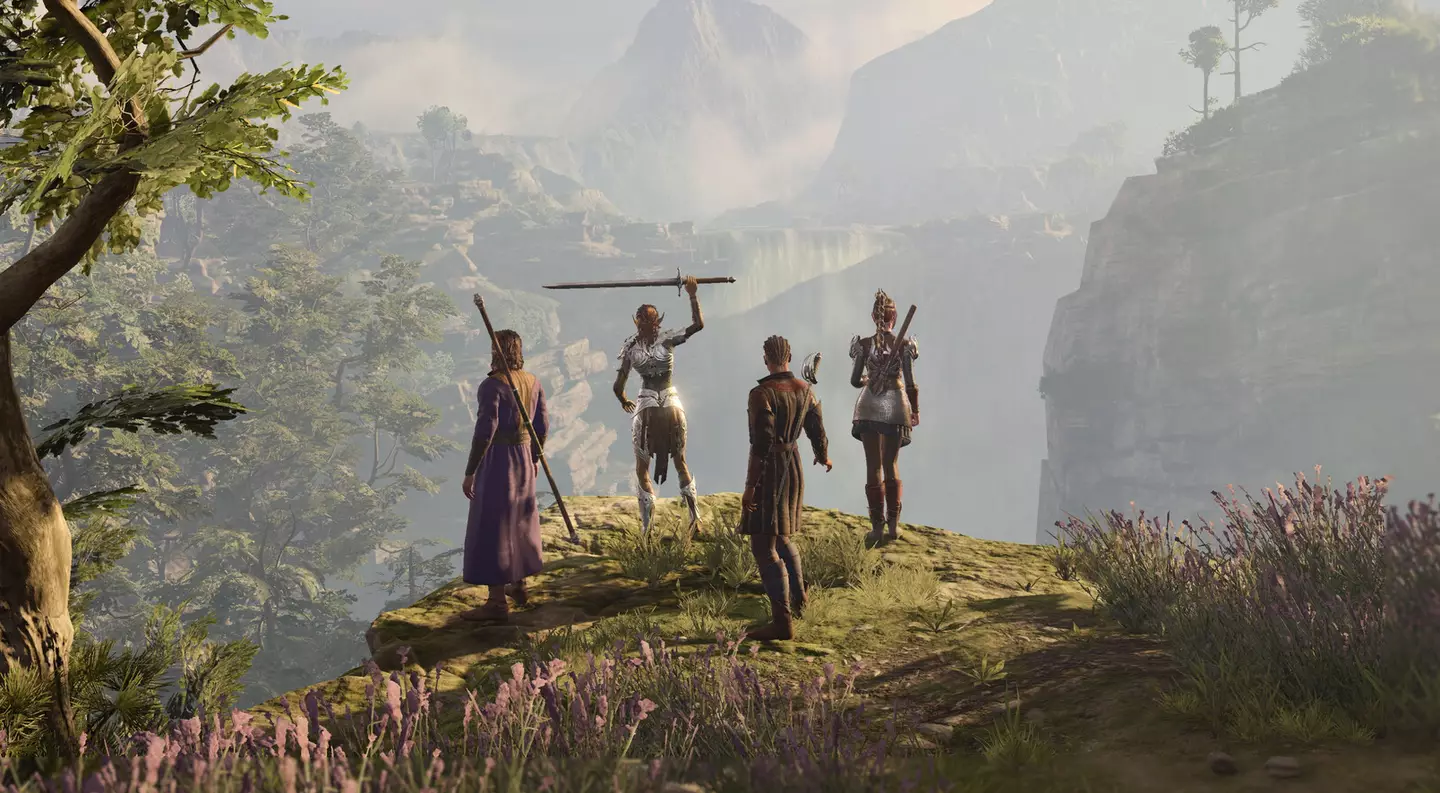 Baldur's Gate 3 official image of the party from Steam, Larian Studios