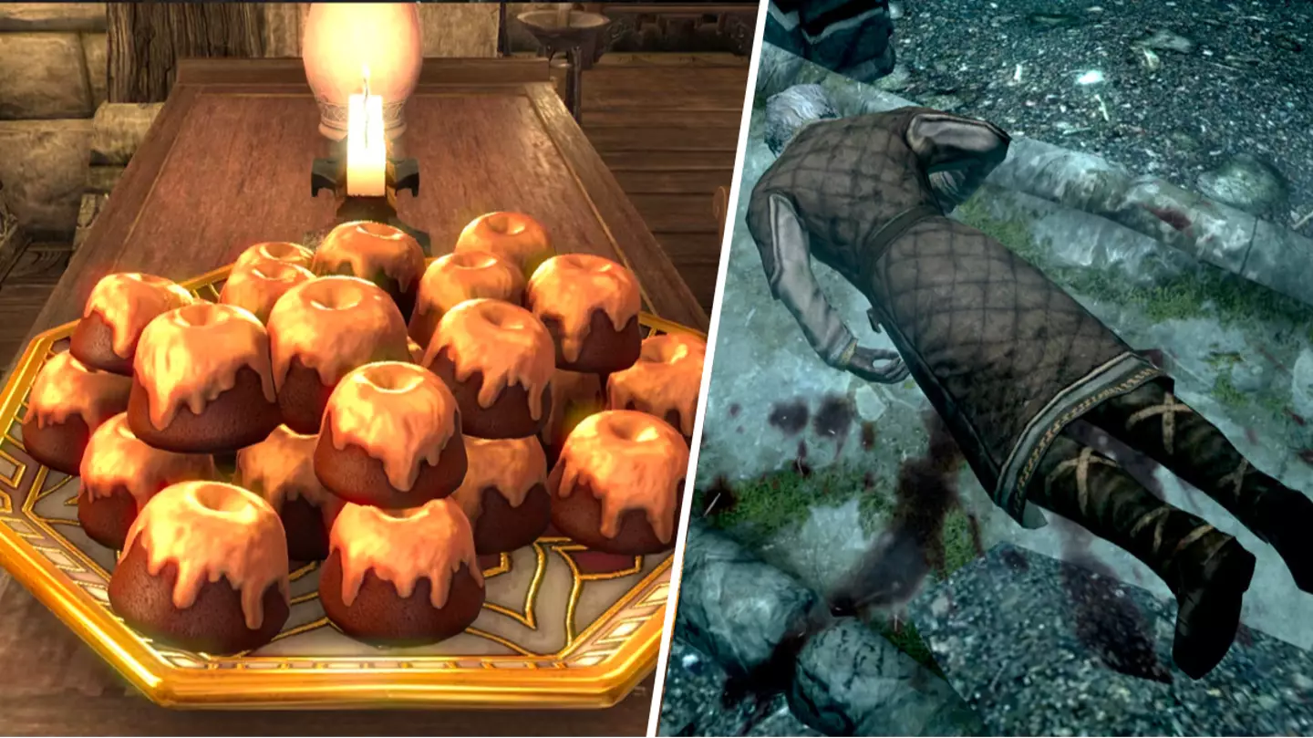 Skyrim player eats every food and ingredient in game at once just to see what happens