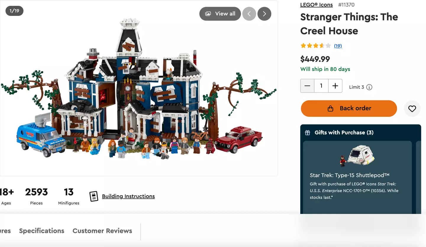 You can now receive the Star Trek Shuttlepod with every Creel House purchase (LEGO)