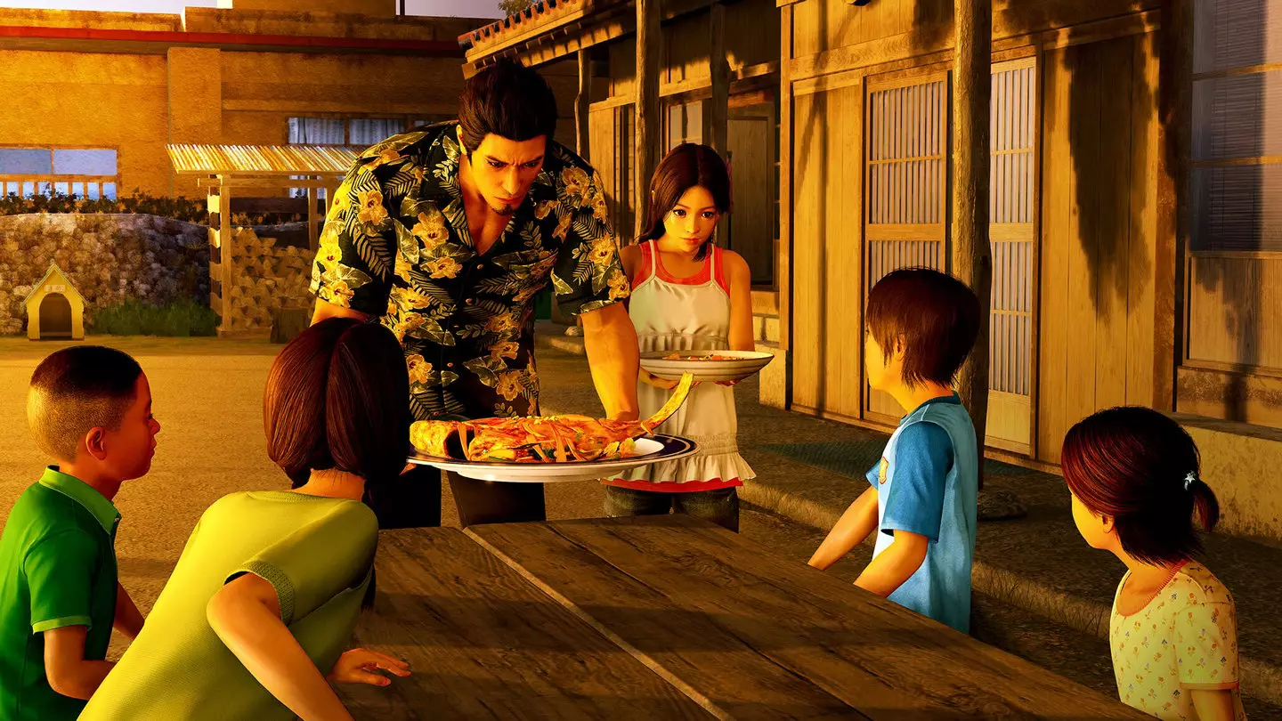Kiryu and his children, SEGA