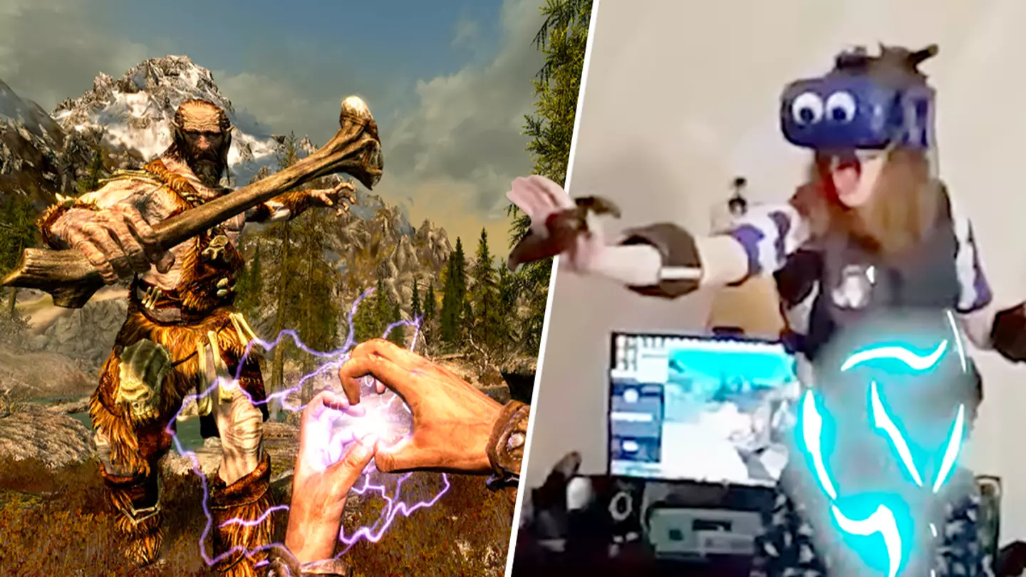 Skyrim fan creates unhinged mod that hurts you IRL when you take damage
