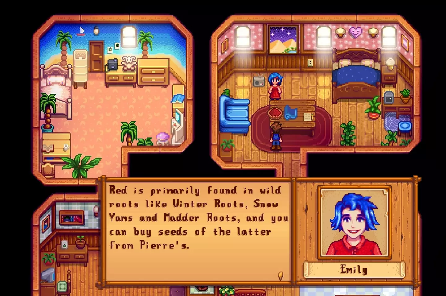 Emily will even lend you a hand in the Cloths and Colors mod to help ease you into the textile crafting lifestyle, Zombifier/ConcernedApe