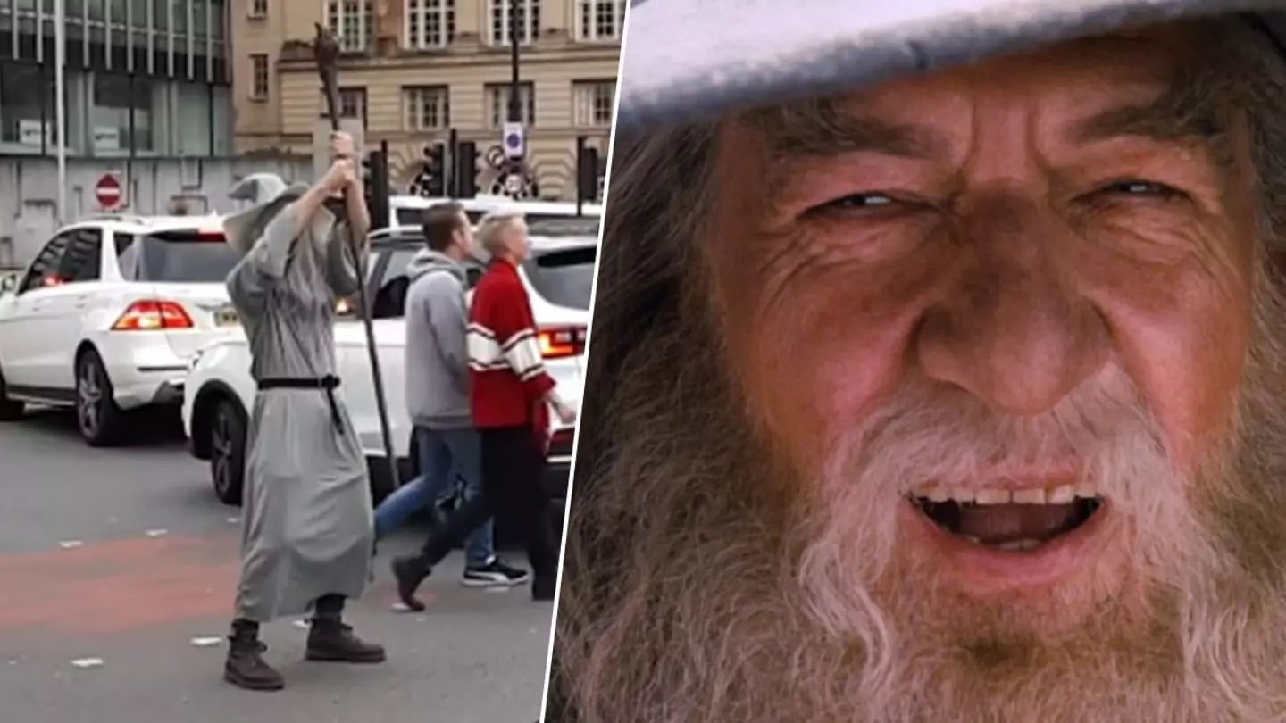 Bloke Dresses Up As Gandalf, Refuses To Let Traffic Pass