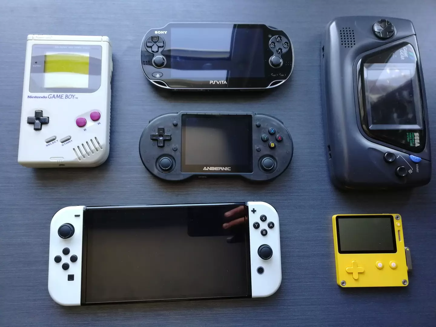 Here’s the RG353P beside some other, better-known handhelds