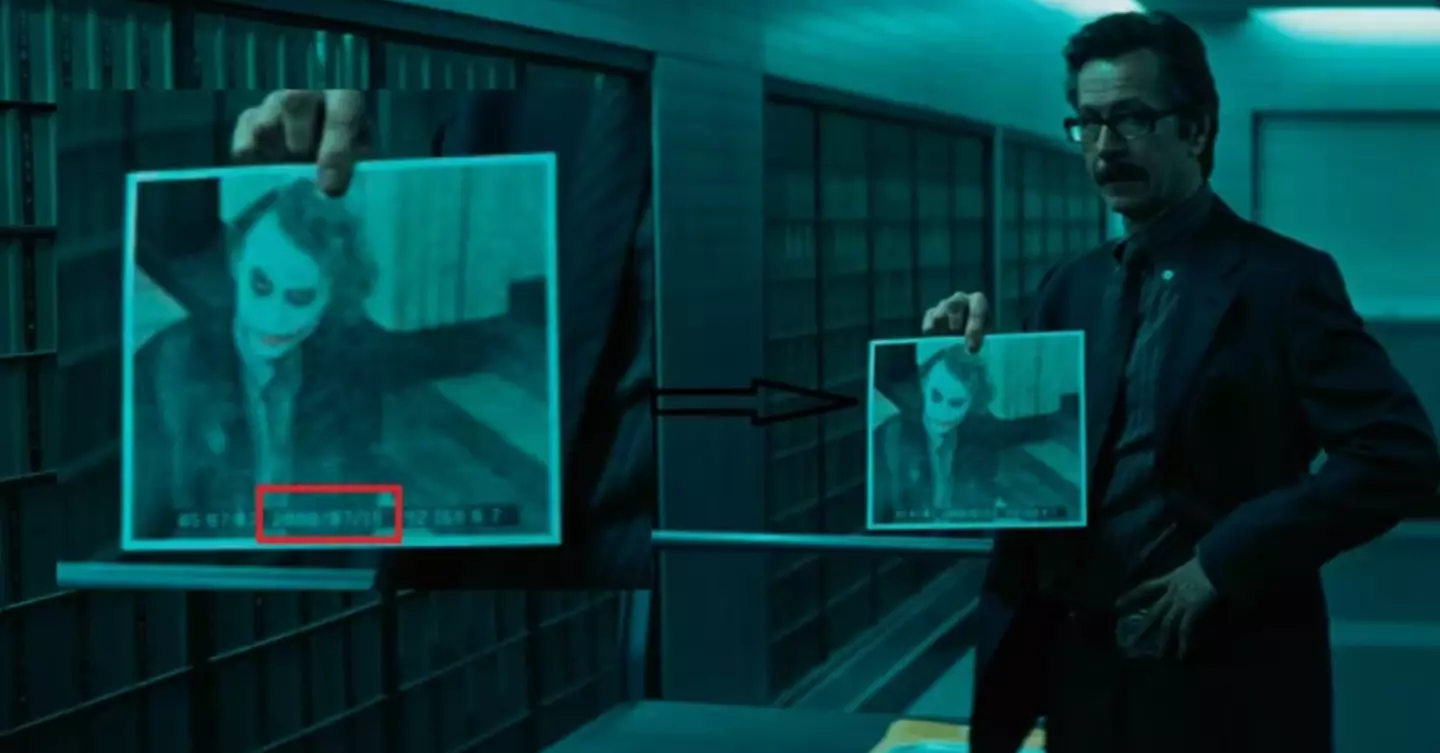 Gordan holding photo of Joker