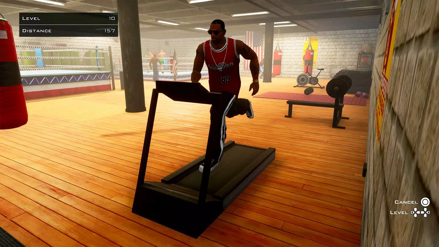 CJ going for a run at the local gym