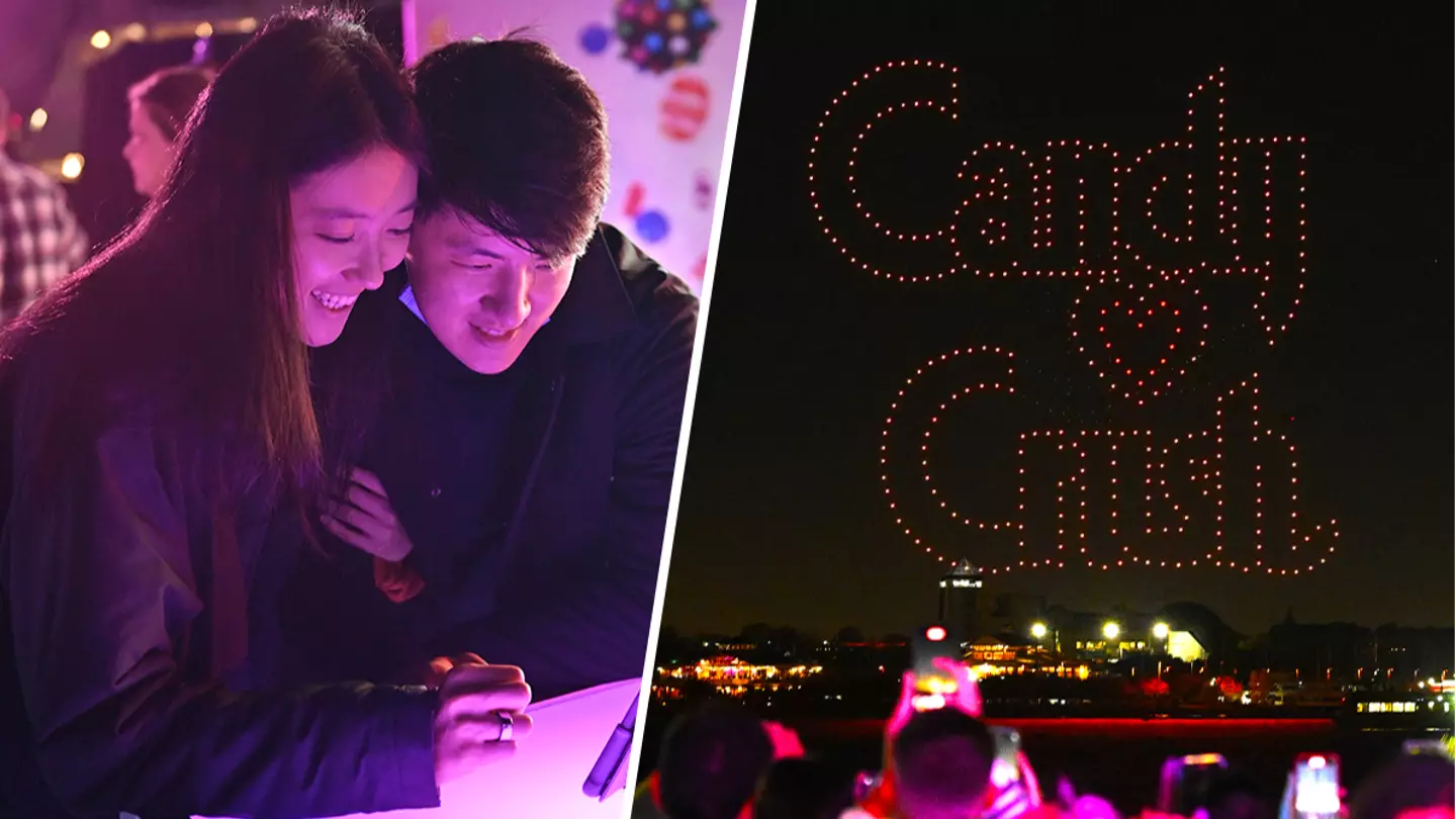 Candy Crush drone spectacle lights up New York